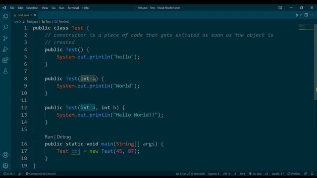 CONSTRUCTORS - JAVA | V-CODE | CSI | VIT-AP смотреть онлайн