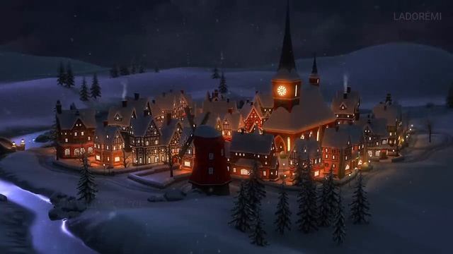 Relaxing Christmas Carol Music - with Lyric | 8 Hours | Quiet and Comfortable Instrumental Music смотреть онлайн
