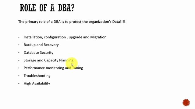 002 Oracle DBA Complete Tutorial - DBA Role смотреть онлайн