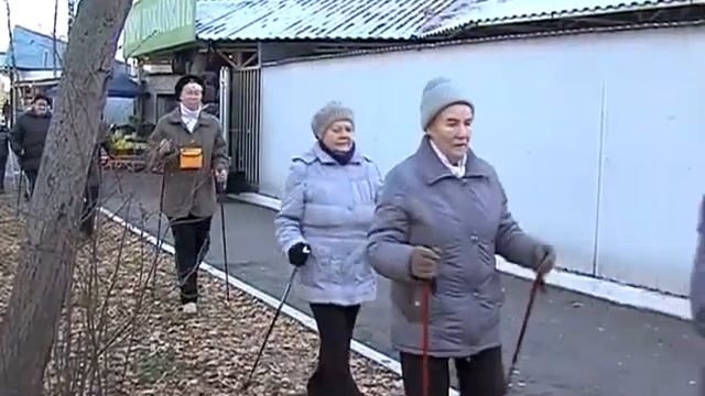У пенсионеров Химок новое увлечение — скандинавская ходьба смотреть онлайн