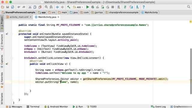 save user preferences using shared preferences in Android studio смотреть онлайн