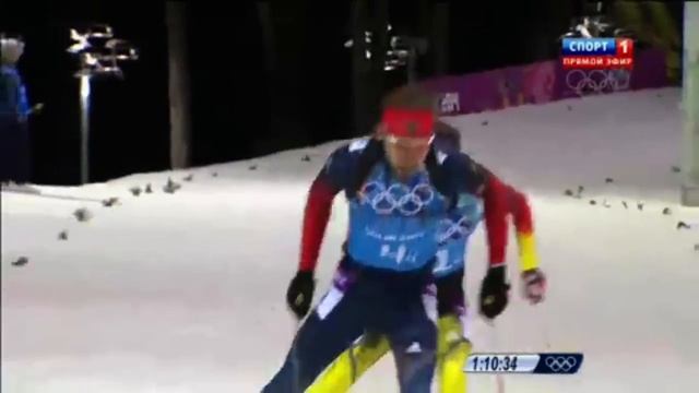 Биатлон - Олимпийские игры 2014 в Сочи - Мужская Эстафета - Золотой финиш Антона Шипулина