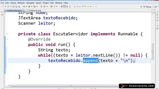 Universidade XTI - JAVA - 106 - Socket Chat II смотреть онлайн