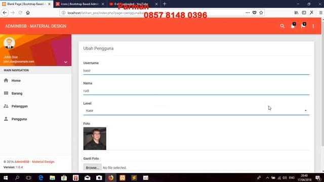 part 8 tutorial membuat aplikasi point of sale dengan php mysqli dan bootstrap смотреть онлайн