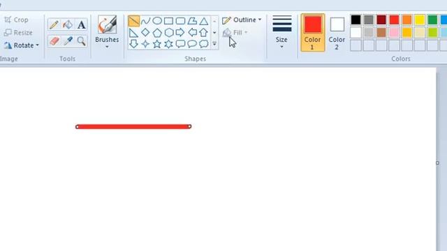 Working with Line tool in MS Paint смотреть онлайн