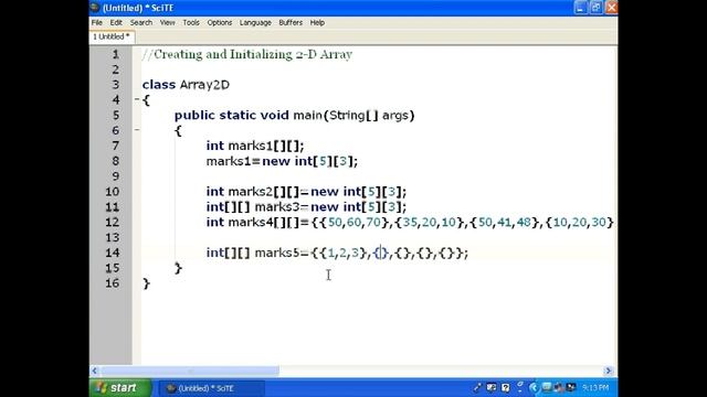 Creating and Initializing 2-D Array in Java, Standard-12, Lesson-9 смотреть онлайн