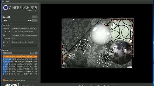 Ryzen Threadripper 2990WX stock Cinebench R15 смотреть онлайн