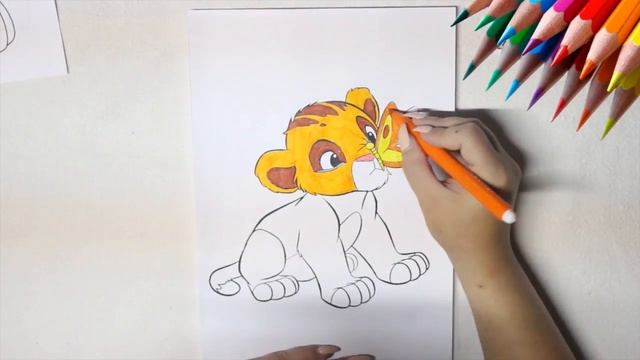 Coloring SIMBA Drawing from THE LION KING - Fun Sketch with BOOM TOONS смотреть онлайн
