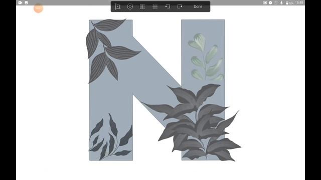 How to draw 'N' font art | autodesk sketchbook tutorial смотреть онлайн