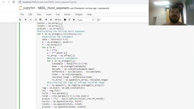 Dynamic Hurst exponent in Python смотреть онлайн