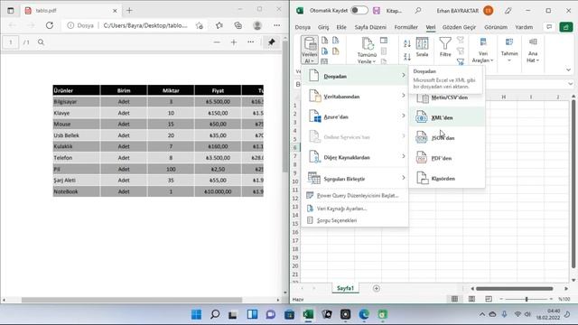 Pdf ten Excel'e veri alma смотреть онлайн