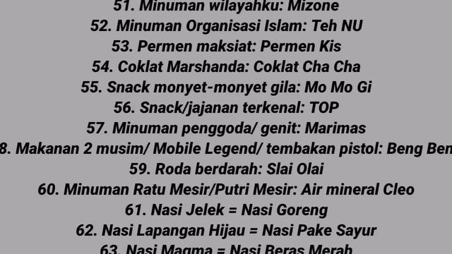 130 KUNCI JAWABAN Teka-Teki MOS/OSPEK MKANAN & MINUMAN Snack Tahun Ajaran 2022 смотреть онлайн