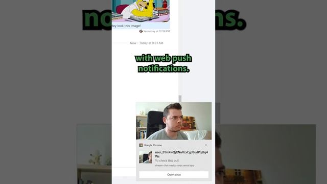 Full-Stack Next.js Live Chat With Push Notifications ? #nextjs #nextjs13 #nextjstutorial #web-push смотреть онлайн