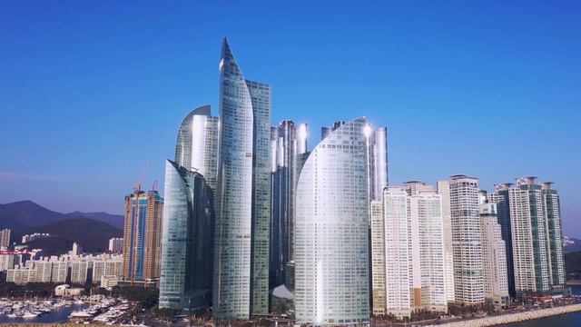 Busan: A Stunning Aerial Drone Tour of South Korea's Coastal Gem, Drone Footage смотреть онлайн
