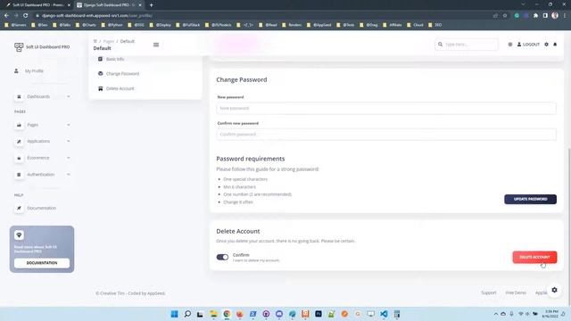 Django Soft Dashboard - OAuth via Github, Extended User Profile | AppSeed смотреть онлайн