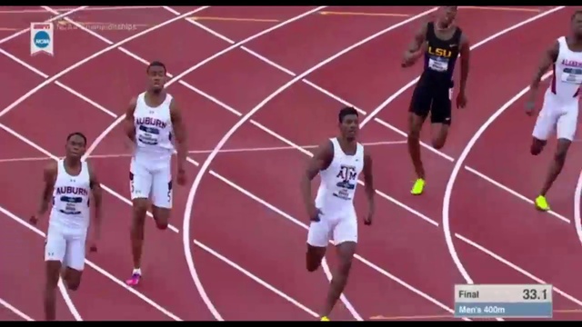 Fred Kerley 44.10 win Men 400m Final NCAA Champs 2017 смотреть онлайн
