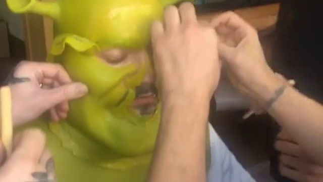 Хайди Клум и Том Каулитц в образе Фионы и Шрека