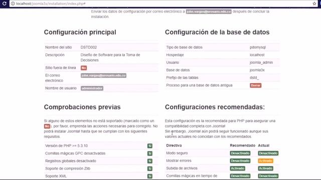 Configuración Joomla смотреть онлайн