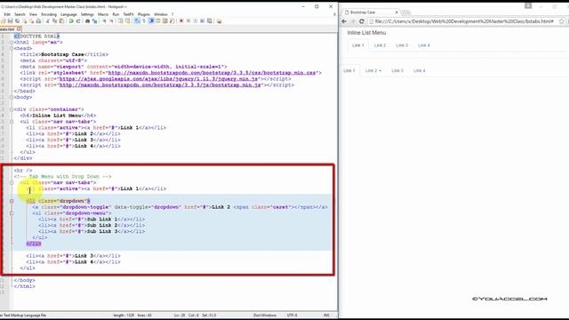 Bootstrap Tab Menus | Tutorial смотреть онлайн