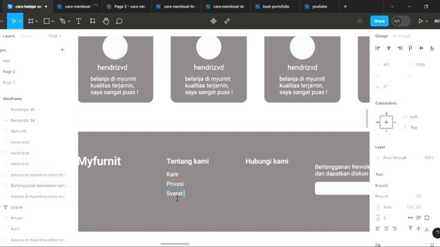 cara belajar ux/ui design untuk membuat website di figma part 12 смотреть онлайн