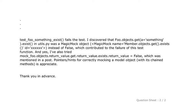 Django : How to mock a Django model object (along with its methods)? смотреть онлайн