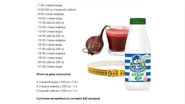 Кефир со свеклой для похудения | КЕФИРНАЯ ДИЕТА смотреть онлайн