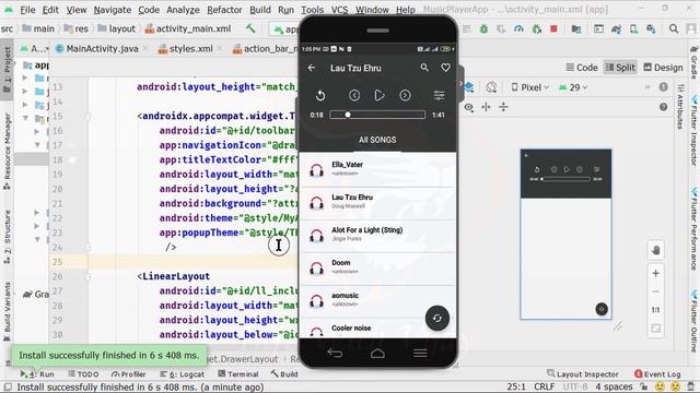 How to create Music Player App in Android with Java | Music Player App| Fixing Search Bug Part 16 смотреть онлайн