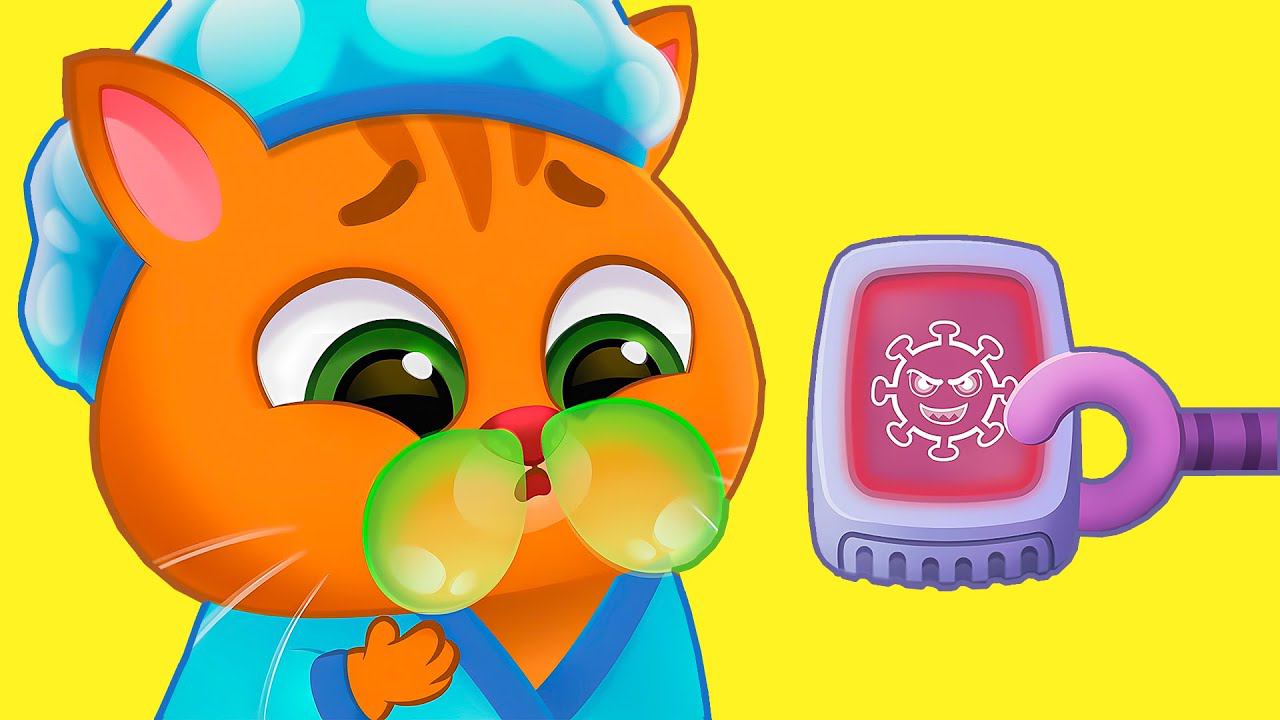 Суровый КОТИК БУБУ 2 #6. Бубу заболел. У котика болит горло. Мультик ИГРА про котят на Игрули TV смотреть онлайн
