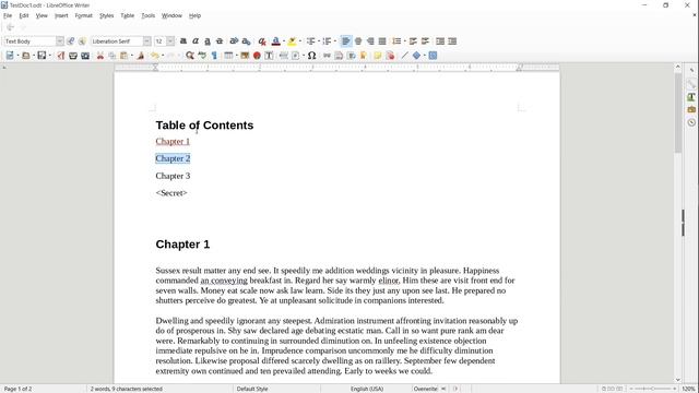 Table of Contents TOC | Heading and Custom Bookmarks | LibreOffice Writer смотреть онлайн