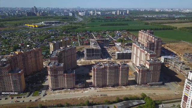 Аэросъемка ЖК «Зеленые аллеи» от 14 мая 2018 года смотреть онлайн