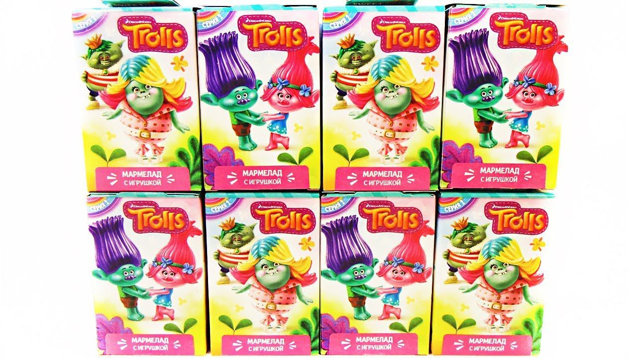 ТРОЛЛИ 2018 СВИТ БОКС! СЮРПРИЗЫ, игрушки, новая серия, мультик Trolls Sweet Box Surprise Unboxing