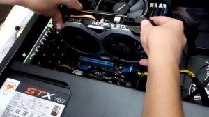 "как правильно вставить видеокарту GEFORCE GTX 1660 S в ПК "