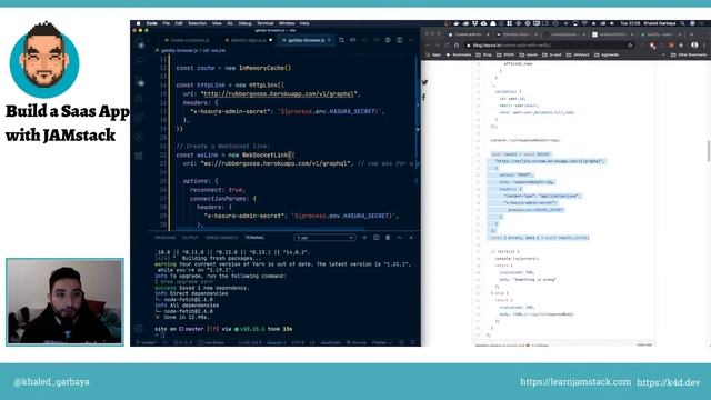15 - Build a JAMstack SaaS App Using Gatsbyjs: Add Custom auth for Hasura with Netlify identity смотреть онлайн