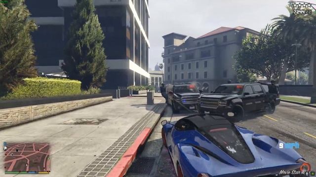 GTA 5 Michael Rampage Police Chase on Ferrari смотреть онлайн
