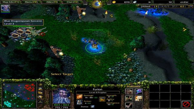 DotA 6.83d - Furion Beyond GODLIKE ! смотреть онлайн