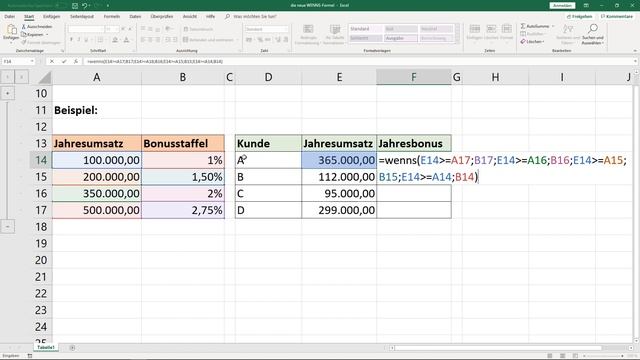 ► Excel WENNS Funktion - Excel Wenn Dann Funktion verschachtelt [mehrere Bedingungen, 2019, 365] смотреть онлайн