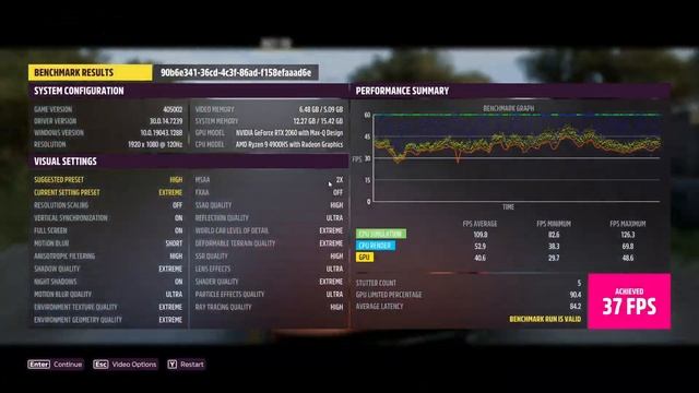 Forza Horizon 5 RTX 2060 Max Q Benchmark Asus Zephyrus G14 смотреть онлайн