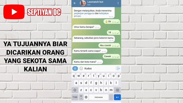 Bot Telegram Untuk Mencari Pasangan Pacar Jodoh Teman Selain Anonymous Chat | Leomatch bot смотреть онлайн