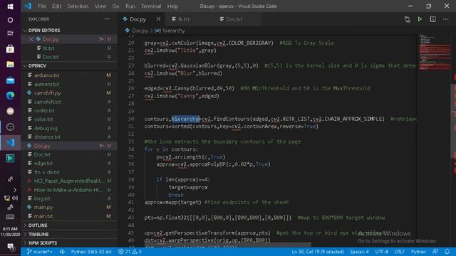 Document Scanner With Opencv Python смотреть онлайн