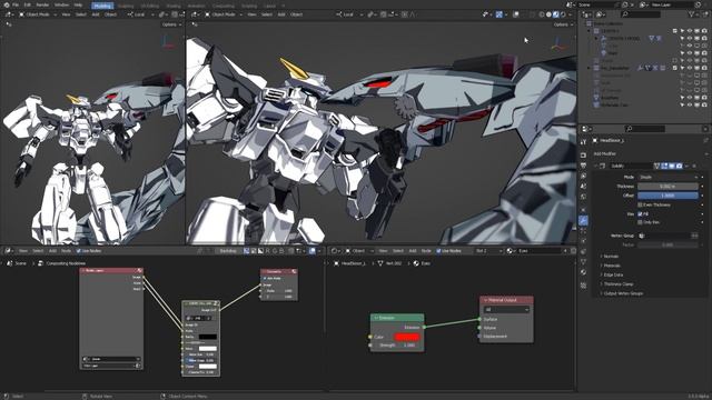 Anime cell shading node Compositing in Real time (Blender 3.5) смотреть онлайн