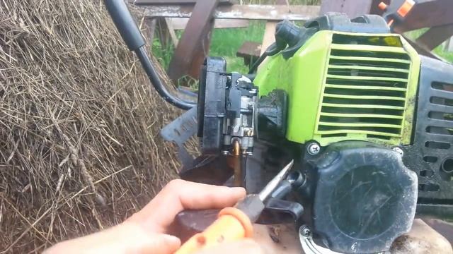 Регулировка карбюратора мотокосы на практике.mp4