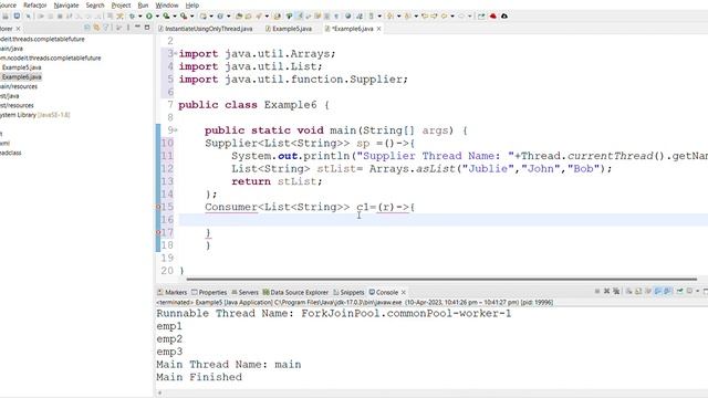 task8 Create a list of strings and check using completablefuture supplyasync and then accept. смотреть онлайн