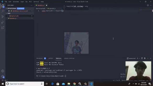 #38. Instalasi modul MariaDB dan membangun koneksi antara Node.js dan MariaDB смотреть онлайн