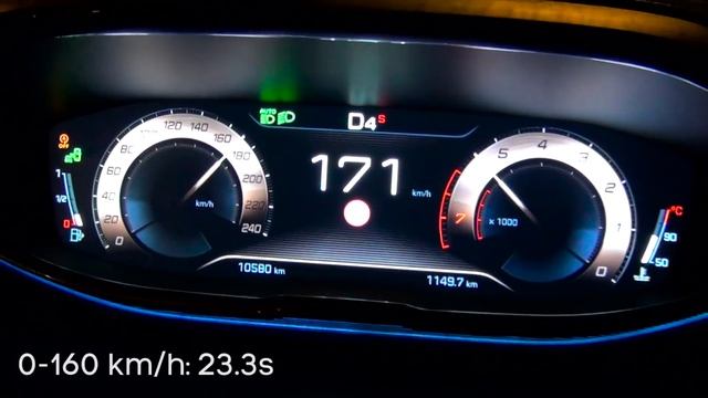 2017 Peugeot 5008 1.6 THP 165 KM EAT6 - acceleration 0-190 km/h смотреть онлайн