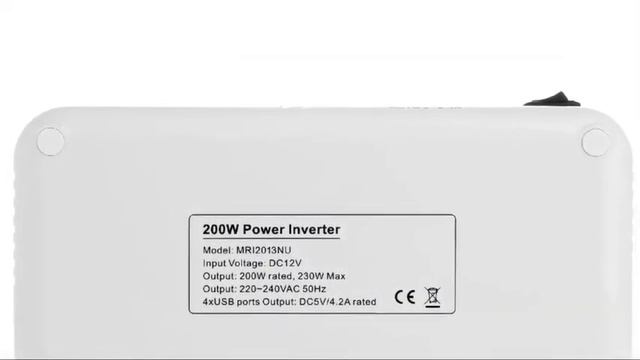 BESTEK 200W Power Inverter DC 12V To AC 230V Car Converter With 4-Port