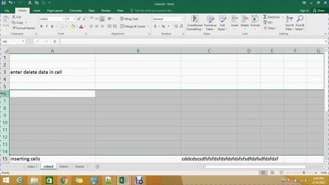 Excel Tutorial - Adding/Deleting row and columns(row column operations | functions) смотреть онлайн