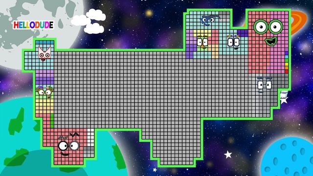 Numberblocks PANDA Puzzle Tetris Game 1903 ASMR SPACE Fanmade Animation
