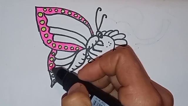 Как нарисовать бабочку для детей/How to draw a butterfly for children смотреть онлайн