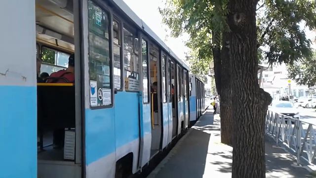 (Краснодар) Трамвайный Маршрут N-20. борт 232+235. смотреть онлайн