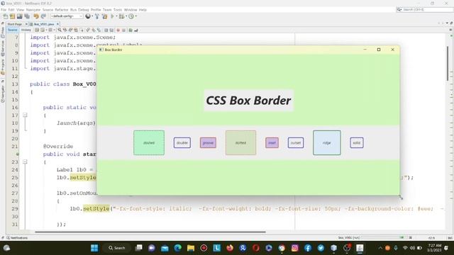 Java FX Box Border CSS Styling effects on Labels смотреть онлайн